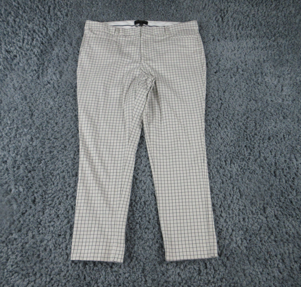 Banana Republic Pants Womens 34x32 Blue White Checker Plaid Sloan Chino 37x26*